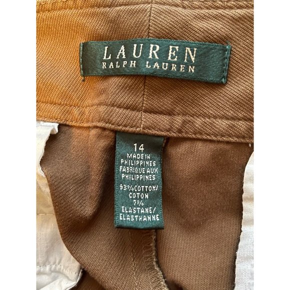 Ralph Lauren straight leg pants Size 14 tan - Picture 3 of 10
